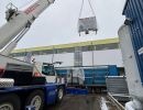 Gro&szlig;e Kranhebevorrichtungen im Freien in einer industriellen Umgebung