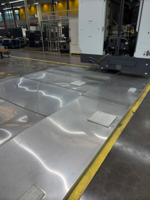 Modern Industrial Facility Featuring Machinery and Polished Metal Surfaces