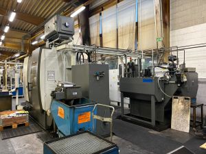 Industrial Machinery in a Manufacturing Facility with Metal Processing Equipment