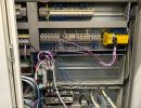 Industrial Electrical Control Panel Wiring Featuring Cables and Circuit Components