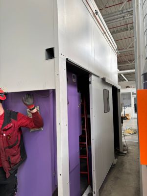 Modern Industrial Setup Inside a Clean Factory Environment with Equipment